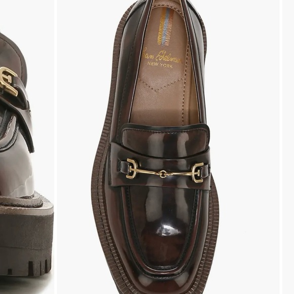 Sam Edelman Brown Loafers with Gold Accent - Picture 3 of 3